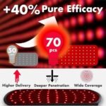 ALLOLO Red Light Therapy for Body, 3-in-1 LEDs Red Light Therapy Belt with Timer Remote Control, 660nm&850nm Infrared Light Therapy Pad for Body Waist Shoulder Knee, 70pcs LED 12.6″*6.3″ Large Area - Image 3