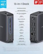 Anker Nano Laptop Docking Station with Detachable Hub, 13-in-1 USB-C Triple Display Docking with 2 HDMI+1 DP, 10 Gbps USB-C, 3 USB-A, Audio, SD/TF, Ethernet, 100W Max PD for Dell, Lenovo, HP, and More - Image 5