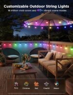 Govee Smart Outdoor String Lights 2, 144ft Outdoor Lights with Dimmable Warm White LED Bulbs, 47 Scene Modes for Patio, Backyard, Balcony, IP65 Waterproof, Works with Alexa, App Control - Image 2
