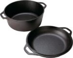 Lodge Cast Iron Double Dutch Oven – Pre-Seasoned 2-in-1 Cast Iron Cookware – Pot & Skillet Combo – Even Heat Retention – Oven-Safe, Versatile Pot – 5 Quart - Image 5