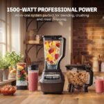 Ninja Kitchen System | All-in-One Food Processor & Blender for Smoothies | Includes Pitcher, (2) 16 oz. To-Go Cups & 8-Cup Bowl | Makes Salsa, Dough, Shakes, & Frozen Drinks | 1500W | Black | BL770 - Image 5