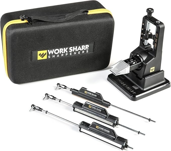 Work Sharp Precision Adjust Elite Knife Sharpener – Adjustable Knife Sharpening System – For Hunting, Serrated & Kitchen Knives