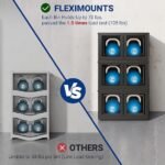 FLEXIMOUNTS 228 QT Stackable Storage Bins With Lids, Collapsible Plastic Storage Bins With Doors and Built-in Wheels For Home Dorm Closet Organizers and Storage, 3 Pack Cubes, Black - Image 3
