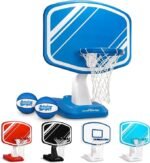 GoSports Splash Hoop Swimming Pool Basketball Game, Includes Poolside Water Basketball Hoop, 2 Balls and Pump – Choose Your Style