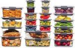 Rubbermaid Brilliance BPA Free 44-Piece Food Storage Containers Set Airtight Leak-Proof with Lids for Meal Prep Lunch and Leftovers