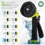 J&B XpandaHose 150ft Expandable Garden Hose – Ultra-Strong 3750D, 4-Layer Latex Core, Brass 3/4″ Connectors, 10-Pattern Nozzle & Storage Bag – Lightweight, Kink-Reducing, Leak-Resistant - Image 2