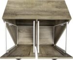 Household Essentials Laundry Sorter Cabinet, Oak Finish - Image 2