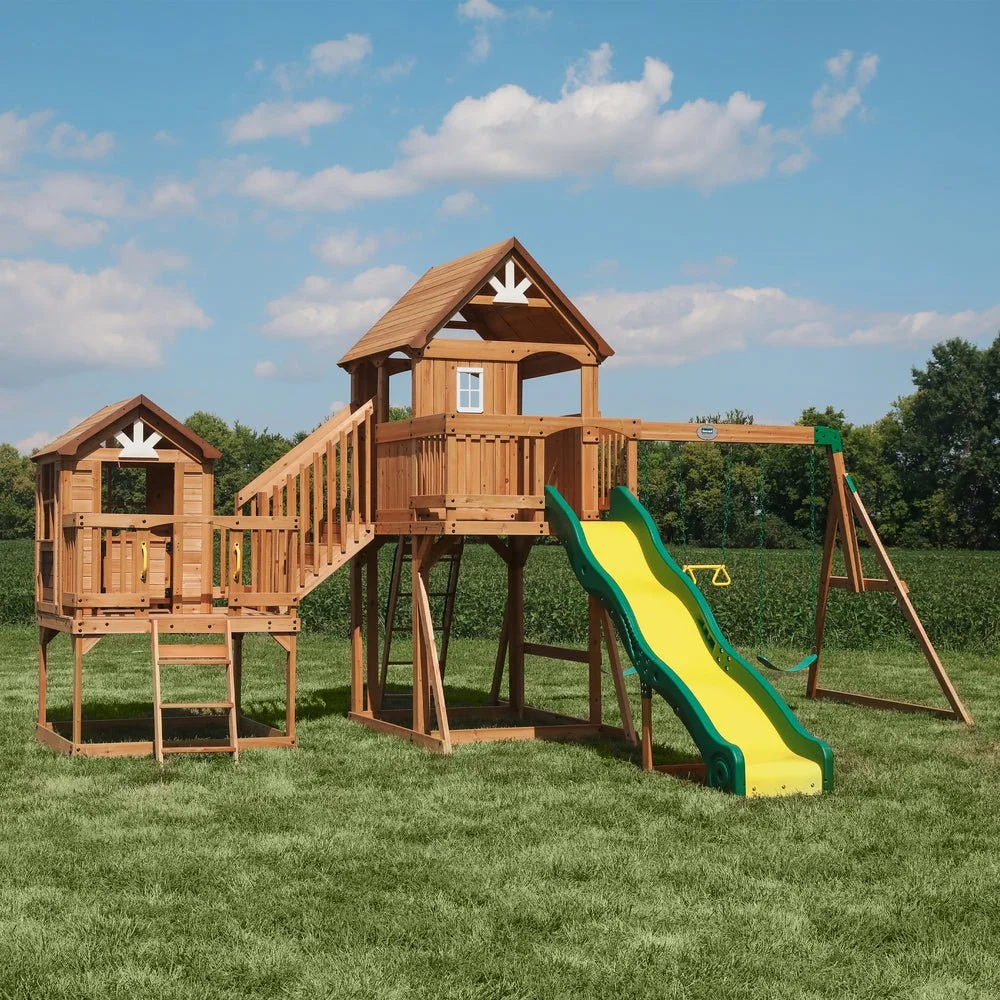 P1_Malibu-Hero1_a864b37a-cf3c-4db4-add5-3810c403cd35-1.webp Backyard Discovery Malibu Cedar Swing Set - Image 1