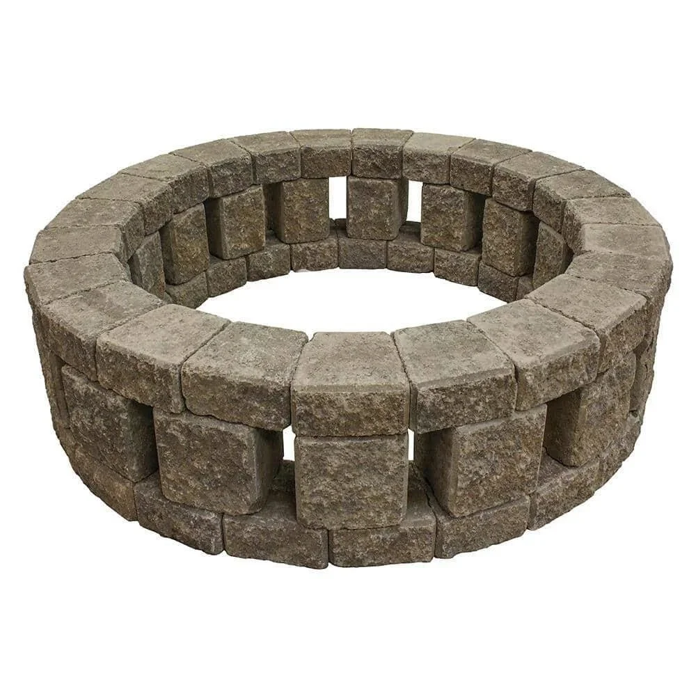 Stonehenge 58 in. x 16 in. Concrete Fire Pit Kit in Northwest Blends.