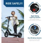 Hiboy X300 Electric Scooter, 700W Peak Motor, 12″ Pneumatic Tires, 23 Mph & 38 Miles Range, Foldings Commuter Electrics Scooter for Adults - Image 5