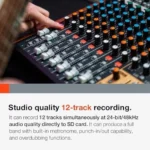Tascam Model 12 All-in-One 12-track Digital Multitrack Mixings and Recording Studio, Mixer, USB Audio Interface and DAW Controllers - Image 6