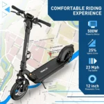 Hiboy X300 Electric Scooter, 700W Peak Motor, 12″ Pneumatic Tires, 23 Mph & 38 Miles Range, Foldings Commuter Electrics Scooter for Adults - Image 2
