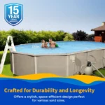 Belize 12-ft x 24-ft Oval 52-in Deep 6-in Top Rail Metal Wall Swimming Pool Package - Image 2