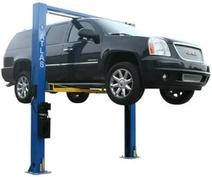 i1-14-1.webp ATLAS Automotive Equipment 9OHSC-SS 2-Post Vehicle Overhead Lift, 11’9” Minimum Ceiling Height, 9,000lb Capacity, Clear Floor, 11’10” Height, 3-Stages Front and 2-Stage Rear Arms, for DIY/Hobbyists - Image 1