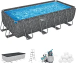 Bestway APX 365 18′ x 9′ x 52″ Rectangular Above Ground Swimming Pools