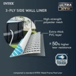 Intex Ultra XTR Frame 14′ x 42″ Round Above Ground Outdoor Swimming Pool Set with Sand Filter Pump, Ladder, Ground Cloth, and Pool Covers - Image 6