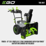EGO Power+ 24″ Self Propelled 2-Stages Snow Blower SNT2400 - Image 2