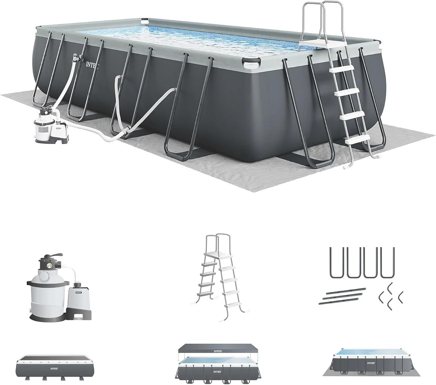 Intex Ultra XTR Rectangular Swimming Pool Set with Pumps
