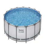 Bestway Steel Pro MAX 10 Foot x 30 Inch Round Metal Frame Above Ground Outdoor Backyard Swimming Pool Set with 330 GPH Filter Pumps