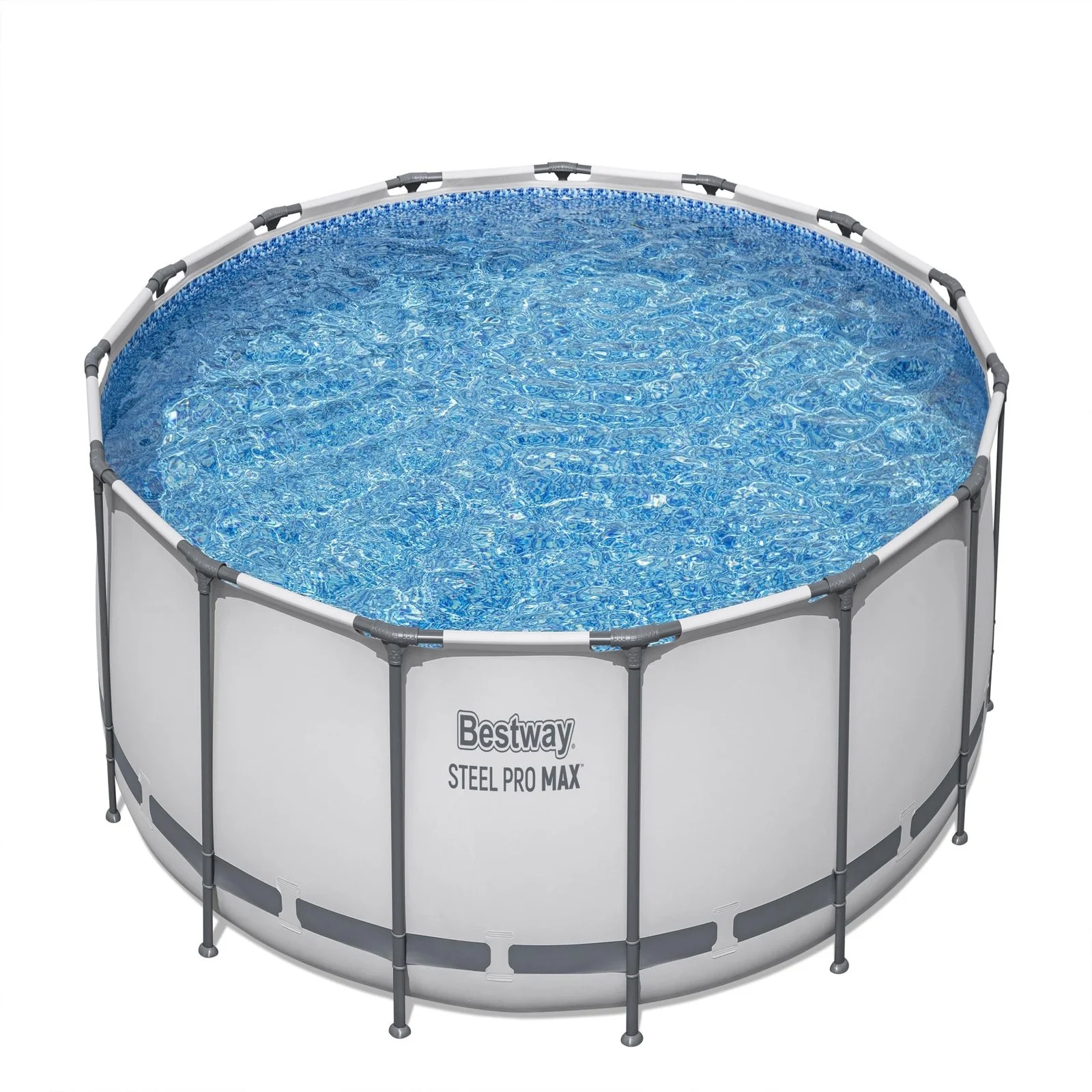 Bestway Steel Pro MAX 10 Foot x 30 Inch Round Metal Frame Above Ground Outdoor Backyard Swimming Pool Set with 330 GPH Filter Pumps