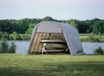 ShelterCoat Custom Round Wind and Snow Rated Shelter, 12 ft. x 20 ft. x 8 ft. Standard PE 9 oz. Grays - Image 2