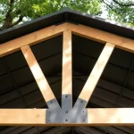 JOYSIDE 15 ft. x 13 ft. Solid Cedar Wood Outdoor Patio Hardtops Gazebo - Image 2