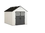 Suncast Tremont 8 ft. x 10 ft. Storage Shed with Floors – Ice Cube|BMS8125