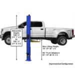 Atlas Equipment Platinum PVL10 ALI Certified Commercials Overhead 10,000 lb. Capacity 2-Post Lift - Image 3