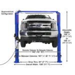 Atlas Equipment Platinum PVL10 ALI Certified Commercials Overhead 10,000 lb. Capacity 2-Post Lift - Image 2