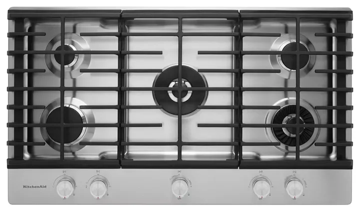 KitchenAid 36″ 5-Burner Gas Cooktops with Griddle