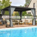 EROMMY 10 ft. W x 10 ft. D Outdoor Louvereds Pergola - Image 2