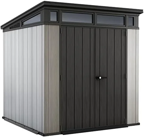 Keter Outdoor Storage Sheds, for House, Patio & Yard, Plastic Resin, Artisan, 7×7 Ft, Gray - Image 1