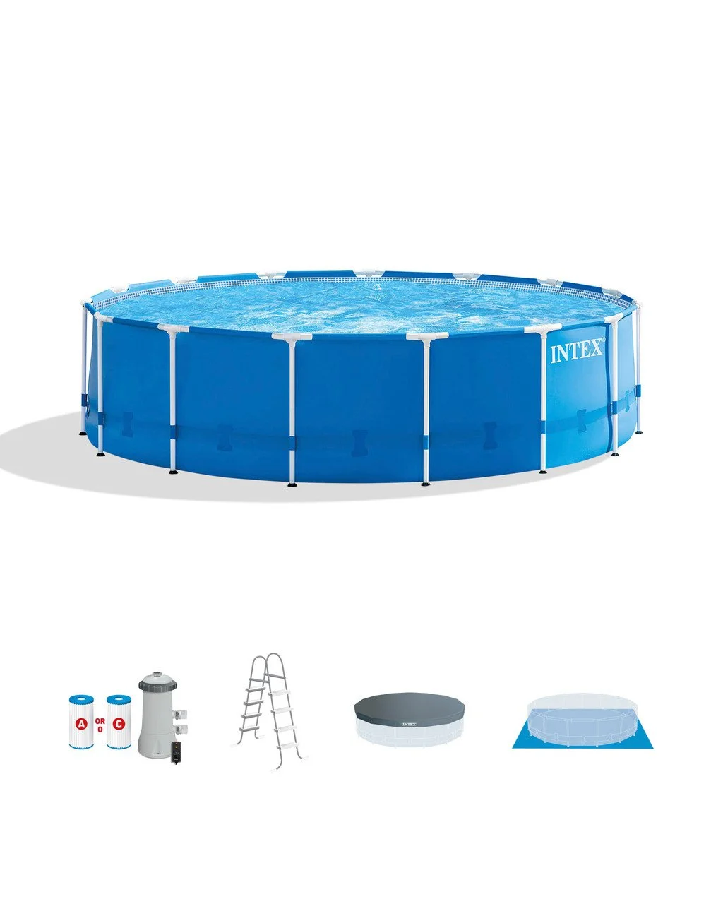 Intex 15ft x 48in Metal Frame Pool Sets