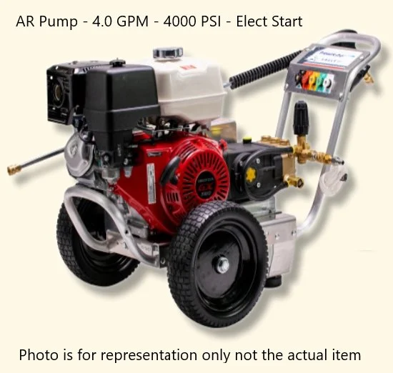 Pressure-Pro Eagle II 4000 PSI @ 4.0 GPM AR Pump Belt Drive Gas Honda Engine Cold Water Pressure Washer w/ Electric Starts