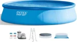 Intex 18′ x 48″ Inflatable Above Ground Swimming Pool with Ladder, Pumps