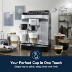 De’Longhi Magnifica Evo Automatic Espresso & Coffee Machine with Auto Milk Frother, Built-in Grinder & Auto-Clean Function – For Latte, Cappuccinos, Americano, Iced Coffee, ECAM29084SB , Silver - Image 4